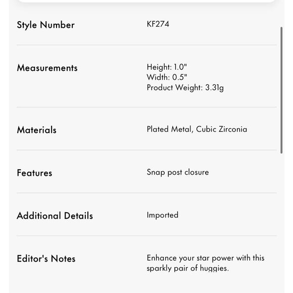 Kate Spade NEW earrings You’re a Star huggies - Picture 8 of 10